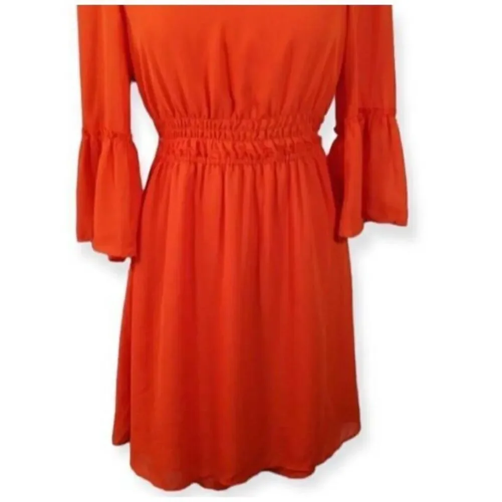 H&M ORANGE DRESS SZ.2 EUC. - Picture 4 of 7